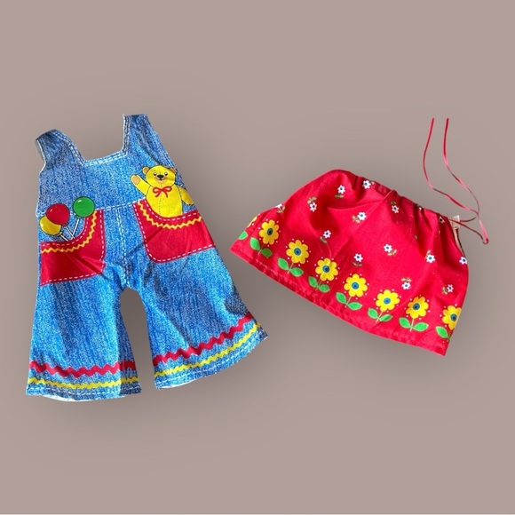 Vintage Lithographed Rag Doll Soft Toy 1970's with hand crafted outfit - Picture 6 of 6